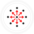 De-Centralization Of Administrative Controls Icon De-centralization of administrative controls icon