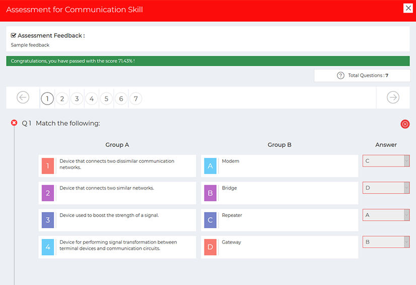 User Assessment Reports User assessment reports