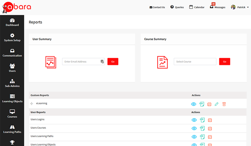Lms with advanced reporting