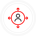 Bust in circle with outward pointing arrows from the circle-01