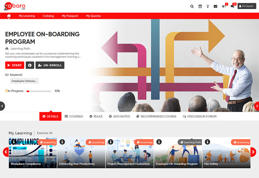 Core saas-based lms features