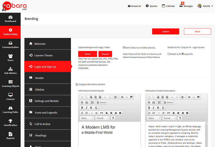 01_Customizing The Log In And Sign Up Screen 01 customizing the log in and sign up screen
