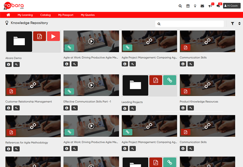 Lms with content management