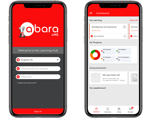 03_Abara’s Mobile Application Is Equally Customizable! Lms with white labeling - customizable mobile lms application