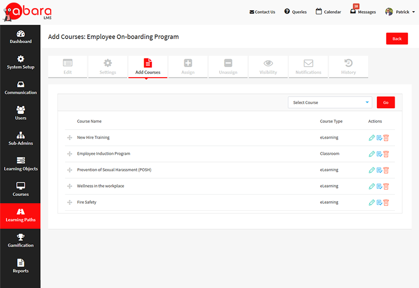 Lms learning paths
