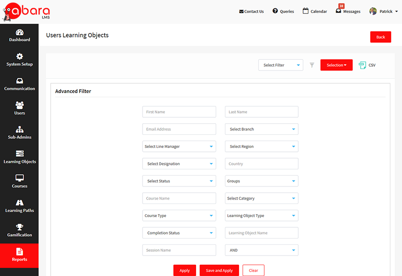 Advanced courses