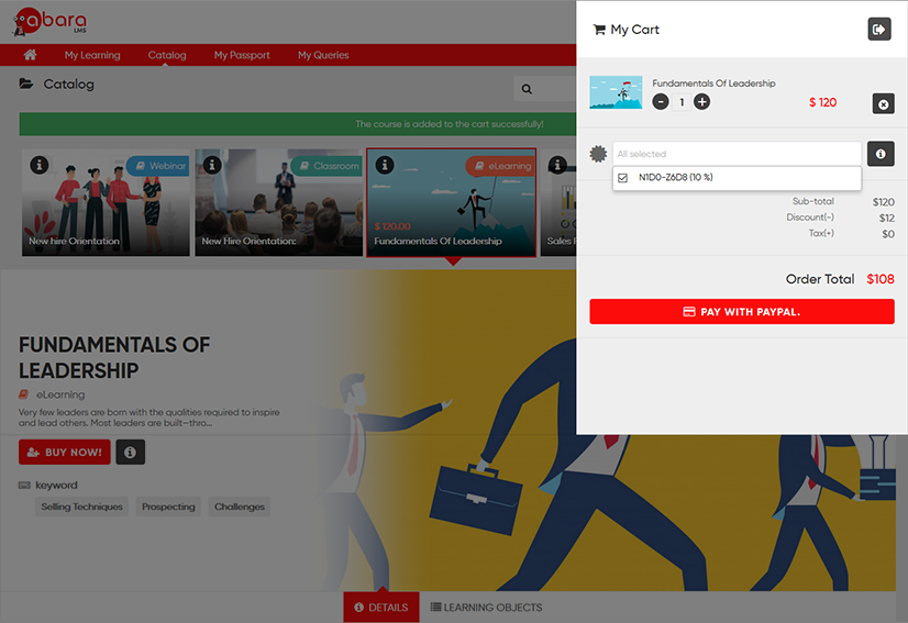 Lms with ecommerce features