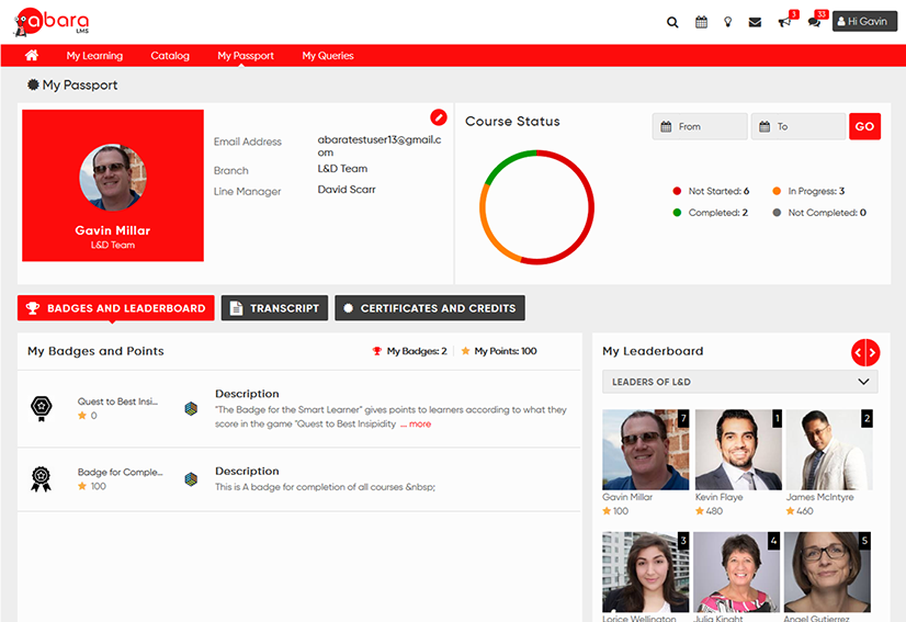 Learner engagement features