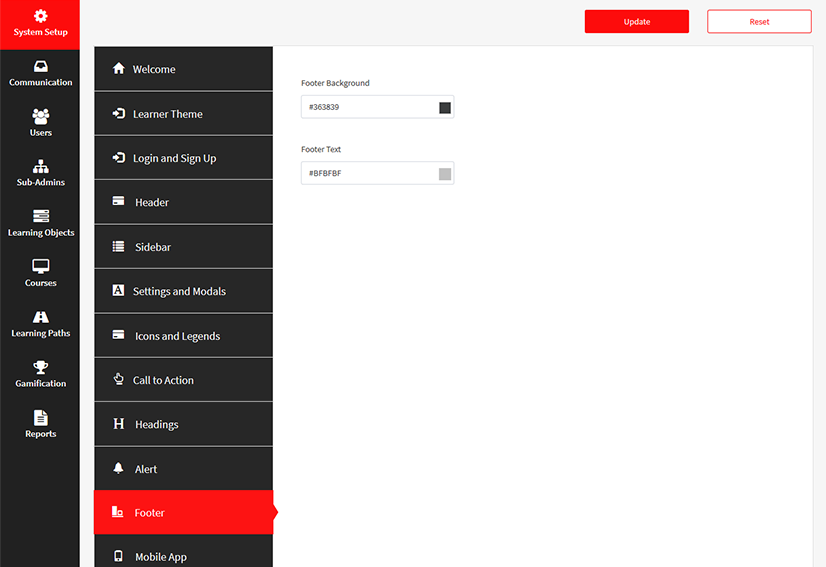 09_Customizing The Footer 09 customizing the footer