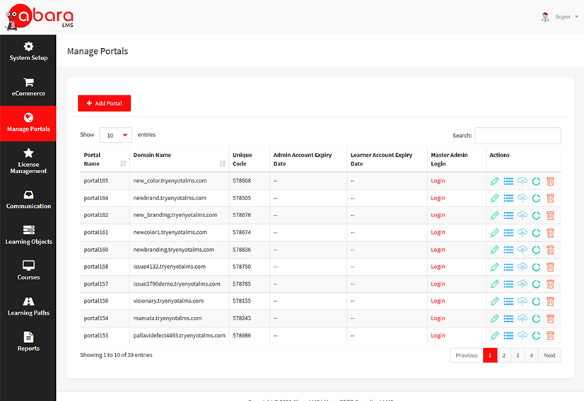Multi-tenant lms features